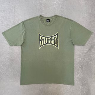 ステューシー(STUSSY)の【美品】 ステューシー Tシャツ コットン カーキ XL STUSSY(Tシャツ/カットソー(半袖/袖なし))