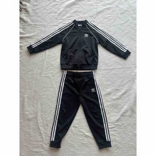 [キッズ]adidas ブラック ジャージセット 100cm