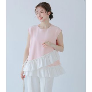 エイミーイストワール(eimy istoire)のFit more🌼アシンメトリーフリルトップス(シャツ/ブラウス(半袖/袖なし))