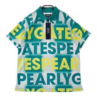 サイズ：2 PEARLY GATES パーリーゲイツ 055-2260808 半袖ポロシャツ ロゴ総柄 グリーン系 [240101475339] ゴルフウェア レディース ストスト(ウエア)