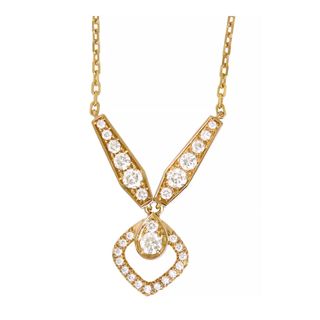 ショーメ(CHAUMET)のショーメ ジョゼフィーヌ エクラ フローラル ネックレス Au750 (K18PG) レディース Chaumet [美品] 【中古】 【ジュエリー】(ネックレス)