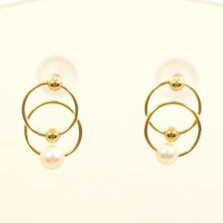 K18 18金 YG イエローゴールド ピアス パール (真珠) 総重量約0.5g ジュエリー 中古 送料無料 新品同様 【中古】【あす楽】 ギフトラッピング無料(ピアス)