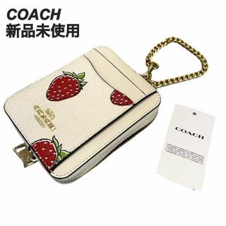 コーチ(COACH)のCOACH コーチ【新品未使用】コインケース　小銭入れ財布　いちご柄(コインケース)