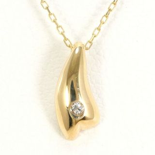 K9YG K10YG ネックレス ダイヤ 総重量約0.8g 約40cm ジュエリー 中古 送料無料 新品同様 【中古】【あす楽】 ギフトラッピング無料(ネックレス)