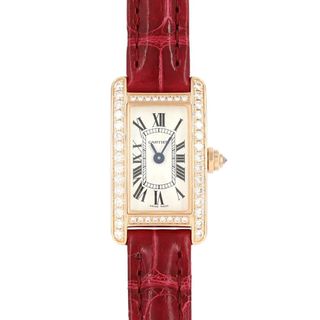 カルティエ(Cartier)のカルティエ ミニタンクアメリカン PG/D WJTA0026 PG･RG クォーツ(腕時計)