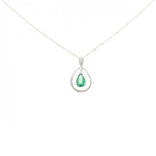 K18WG エメラルド ネックレス 0.32CT(ネックレス)