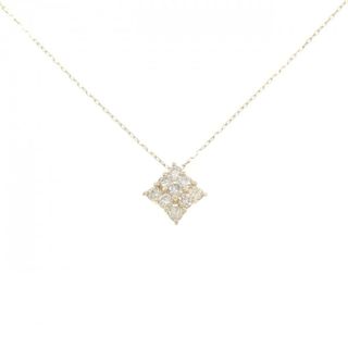 【新品】K10YG ダイヤモンド ネックレス 0.20CT(ネックレス)