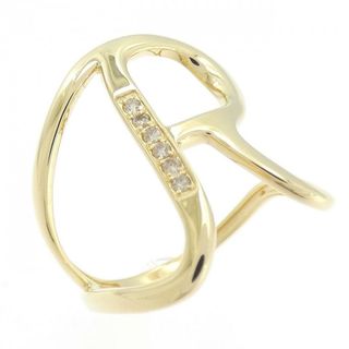 K18YG イニシャルR ダイヤモンド リング 0.05CT(リング(指輪))