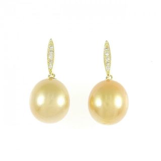 K18YG 白蝶パール ピアス(ピアス)