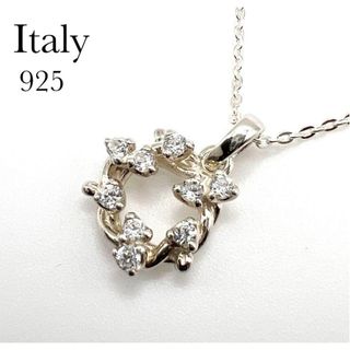 Italy イタリア製　925 silver リース　ペンダントネックレス(ネックレス)