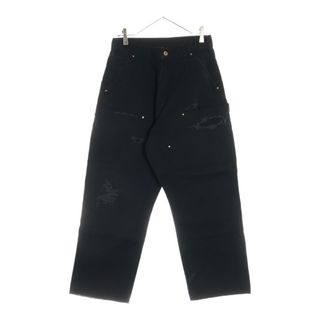 SEQUEL シークエル 25SS PAINTER PANTS TYPE-P VINTAGE加工 バックプリント コットン ワーク ペインターパンツ ブラック SQ-25SS-PT-05(その他)