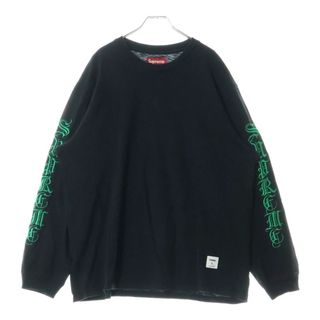 シュプリーム(Supreme)のSUPREME シュプリーム 24AW Old English L/S Top オールドイングリッシュ 袖ロゴ 長袖Tシャツ ブラック(Tシャツ/カットソー(七分/長袖))