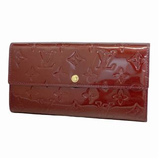 ルイヴィトン(LOUIS VUITTON)の【5gd5317-h】ルイヴィトン 長財布 ヴェルニ ポルトフォイユサラ M91521 ルージュフォーヴィスト【中古】レディース(財布)
