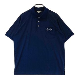 サイズ：L CLUBHAUS クラブハウス ×MUNSING WEAR 2023年モデル 半袖ポロシャツ Penguin  ネイビー系 [240101496797] ゴルフウェア メンズ ストスト(ウエア)
