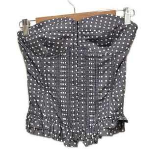 ダブルスタンダードクロージング(DOUBLE STANDARD CLOTHING)のDOUBLE STANDARD CLOTHING(ダブルスタンダードクロージング) ベアトップ レディース - ダークネイビー×白 ドット柄(ベアトップ/チューブトップ)