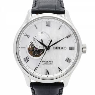 セイコー(SEIKO)の【5wwg0207】セイコー プレザージュ 4R39-00W0 白文字盤【中古】腕時計 メンズ(腕時計(アナログ))