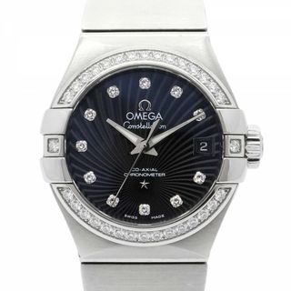 オメガ(OMEGA)の【5wwg0208】オメガ コンステレーション 123.15.27.20.51.001 黒文字盤【中古】腕時計 レディース(腕時計)