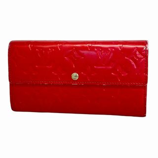 ルイヴィトン(LOUIS VUITTON)の【5gd5337-h】ルイヴィトン 長財布 ヴェルニ ポルトフォイユサラ M93633 ローズポップ【中古】レディース(財布)