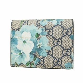 グッチ(GUCCI)の【5gd5487-h】グッチ 財布 GGブルームス 546372 PVC ベージュ レッド ブルー ゴールド金具【中古】レディース(財布)