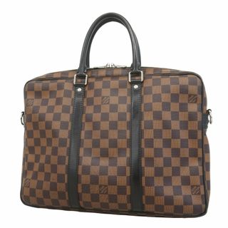 ルイヴィトン(LOUIS VUITTON)の【5gd5510-b-h】ルイヴィトン ブリーフケース ダミエ ポルトドキュマンヴォワヤージュPM N41466 エベヌ【中古】メンズ(ビジネスバッグ)