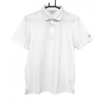 【美品】ランバンスポール 半袖ポロシャツ 白 サッカー生地 メンズ 38(M) ゴルフウェア LANVIN SPORT