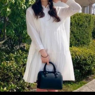 ユニクロ(UNIQLO)のUNIQLO　ティアードワンピース/キャミ付き(ミニワンピース)