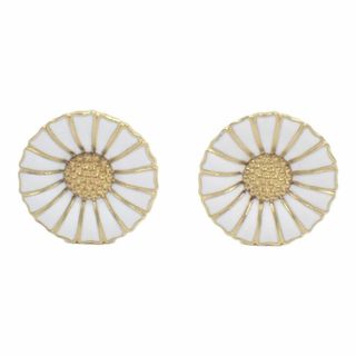 ジョージジェンセン(Georg Jensen)のGEORG JENSEN ジョージジェンセン デイジー イヤリング シルバー925/エナメル ホワイト(イヤリング)