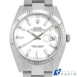ロレックス(ROLEX)のロレックス デイトジャスト41 126334 ホワイト バー 3列 オイスターブレス ランダム番 メンズ 中古 腕時計(腕時計(アナログ))