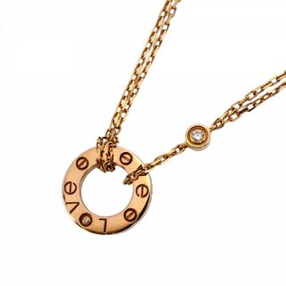 カルティエ(Cartier)の【5jgb0387】カルティエ ネックレス ラブ サークル 2PD K18PG ピンクゴールド ダイヤモンド【中古】レディース(ネックレス)