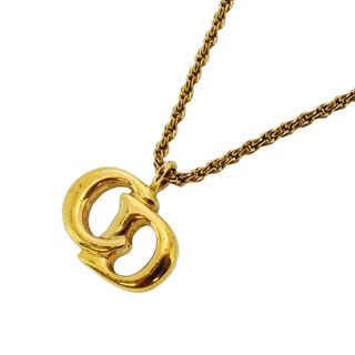 クリスチャンディオール(Christian Dior)の【5jgb0384】クリスチャンディオール ネックレス CDロゴ GPメッキ ゴールド【中古】レディース(ネックレス)