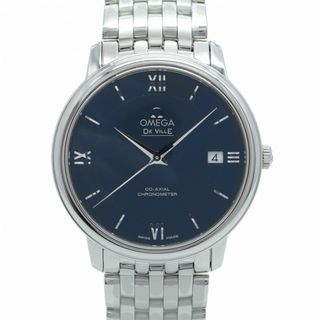 オメガ(OMEGA)の【5wwg0254】オメガ デ・ヴィル 424.10.37.20.03.001 ネイビー文字盤【中古】腕時計 メンズ(腕時計(アナログ))