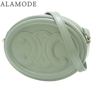 セリーヌ(CELINE)のCELINE(セリーヌ) オーバルパース キュイル トリオンフ クロスボディバッグ ショルダーバッグ 肩掛け 斜め掛け ミニバッグ カーフ カーキ ゴールド金具 10I703DPQ レディース 40802150776【中古】【アラモード】(ショルダーバッグ)
