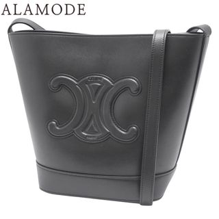 セリーヌ(CELINE)のCELINE(セリーヌ) スモールバケット キュイル トリオンフ ショルダーバッグ 斜め掛け 肩掛け カーフスキン ブラック黒 ゴールド金具 198243DU3.38NO レディース 40802151308【中古】【アラモード】(ショルダーバッグ)