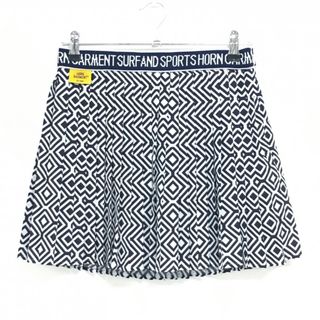 ホーンガーメント(HORN GARMENT)の【超美品】ホーンガーメント スカート 白×ネイビー プリーツ マークアンドロナ レディース 40(L) ゴルフウェア 2023年モデル MARK＆LONA(ウエア)