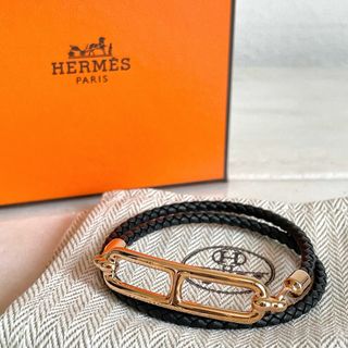 エルメス(HERMES)の4550 HERMES エルメス ルリ ドゥブルトゥール レザー ブレスレット(ブレスレット/バングル)
