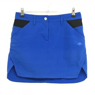 デサント(DESCENTE)のデサントゴルフ スカート ブルー×黒 一部メッシュ調 中田英寿 レディース 64/M ゴルフウェア DESCENTE(ウエア)