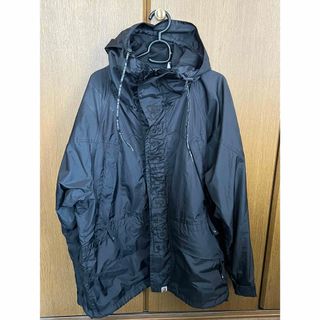 アベイシングエイプ(A BATHING APE)のA BATHING APE マウンテンパーカー 黒  L(マウンテンパーカー)