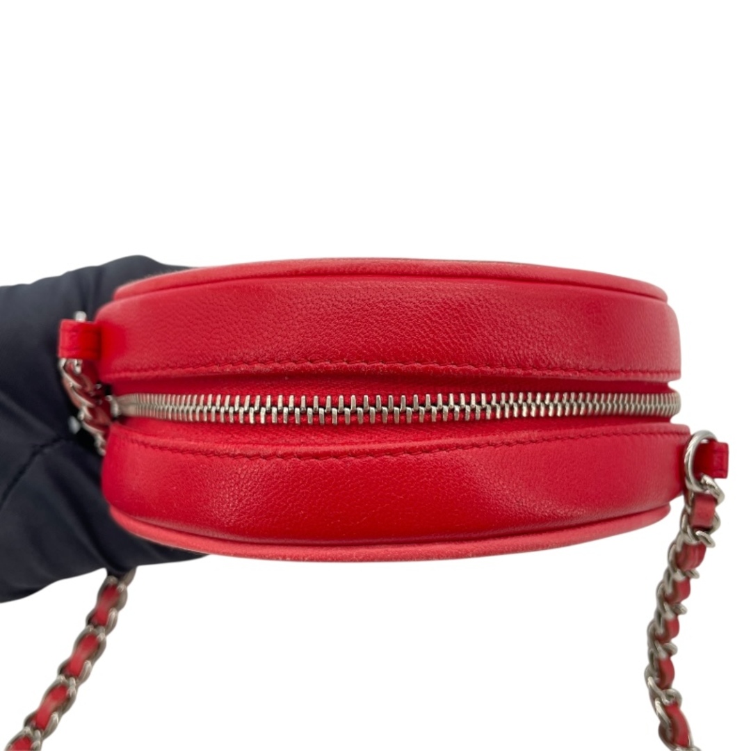 【限定品】CHANEL チェーンラウンドショルダーバッグ レッド CHANEL - シャネル CHANEL ラウンドチェーンクラッチ AP0060 27