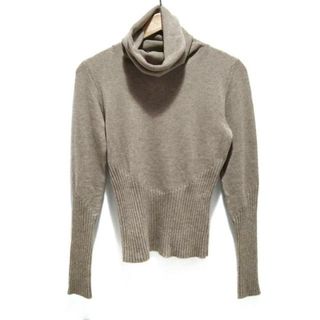 バレンティノ(VALENTINO)のVALENTINO(バレンチノ) 長袖セーター サイズS レディース美品  - グレーベージュ タートルネック/カシミヤ(ニット/セーター)