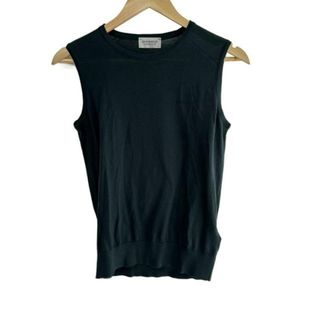 ジョンスメドレー(JOHN SMEDLEY)のJOHN SMEDLEY(ジョンスメドレー) ノースリーブセーター サイズS レディース美品  - ダークグリーン(ニット/セーター)