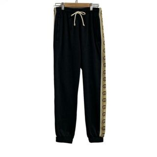 グッチ(GUCCI)のGUCCI(グッチ) パンツ サイズXS メンズ - 598858 XJBZ8 黒×ベージュ フルレングス/インターロッキングG/テクニカルジャージー(その他)