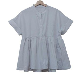 ユナイテッドアローズ(UNITED ARROWS)のUNITED ARROWS(ユナイテッドアローズ) 半袖カットソー レディース美品  - ライトグレー フリル/A DAY IN THE LIFE(カットソー(半袖/袖なし))
