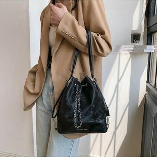 ３wayショルダーバッグリュックハンドバッグ（ブラック）レディースバッグ073(ショルダーバッグ)