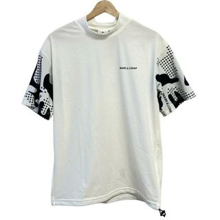マークアンドロナ(MARK&LONA)のMARK&LONA(マークアンドロナ) 半袖カットソー サイズ46 XL メンズ美品  - 白×黒 ハイネック(Tシャツ/カットソー(半袖/袖なし))