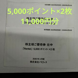 Renta!　44,000円分　パピレス株主優待(ショッピング)