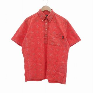 エーグル(AIGLE)のAIGLE プルオーバーシャツ ハーフボタン BD 半袖 リバースプリント L(シャツ)