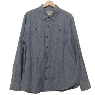 L.L.Bean(エルエルビーン) 長袖シャツ サイズXL メンズ美品 - ネイビー×白