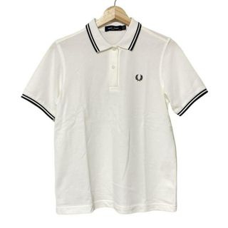 フレッドペリー(FRED PERRY)のFRED PERRY(フレッドペリー) 半袖ポロシャツ サイズUSA 6 メンズ美品  - 白×黒(ポロシャツ)