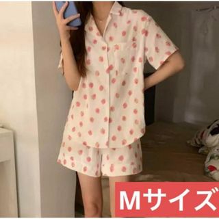 レディースパジャマ 上下セット春夏秋イチゴ柄(Ｍサイズ)ルームウェア(ルームウェア)
