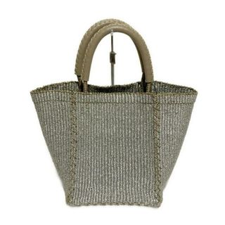 ユナイテッドアローズ(UNITED ARROWS)のUNITED ARROWS(ユナイテッドアローズ) トートバッグ - シルバー×ベージュ リネン、レザー(トートバッグ)